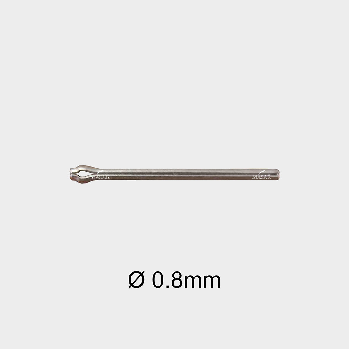 Masar Premium Ø 0,8 mm - Pasador partido - Para correa de reloj - Acero inoxidable 316L - 2 piezas