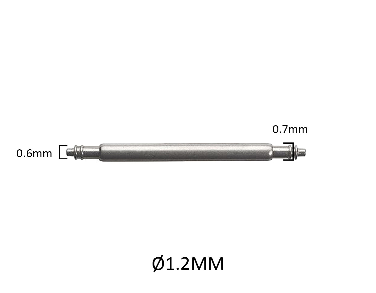 Masar SLX Ø 1,2mm - Barres à ressort pour bracelet de montre - Inox 316L - 0,6mm - 2 pcs