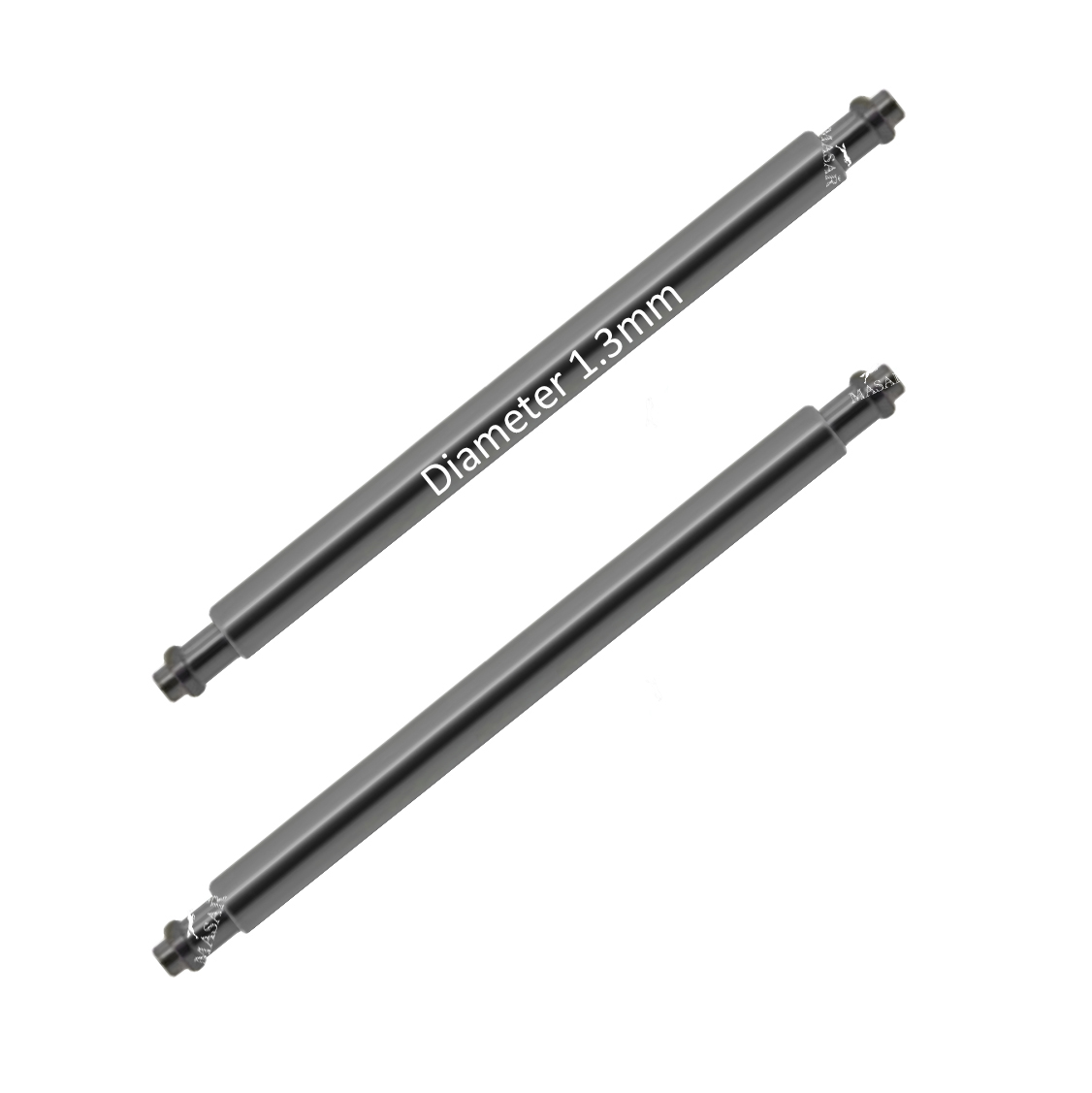 Masar 6mm à 24mm XSF Ø 1,3mm - Barres à ressort pour bracelet de montre - Inox - Short / Pointe Courte - 0,8mm - 2 pcs