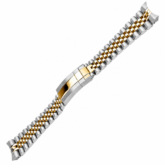 Masar Bracelet Jubilee 22mm Incurvé Acier Massif pour Seiko 5 Sports GMT - Inox / Premium
