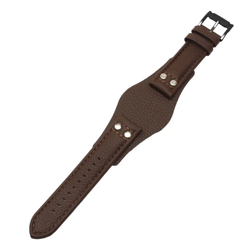 Cinturino in vera pelle per Fossil CH2564 CH2565 CH2891 CH3051 FS4813 ME3102 AM4535/AM4486 AM4532 20mm 22mm, cinturino per orologio da uomo con rivetti