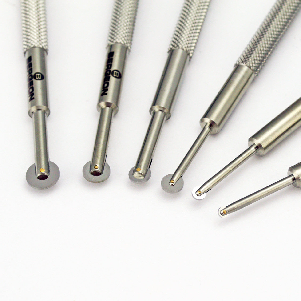 Bergeon 1895‑AC6 – Set di 6 taglierini a rulli in acciaio temprato a doppia faccia – Swiss Made