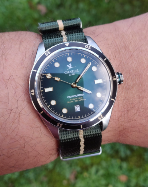 Masar Bracelet Nato 22mm G10 Nylon Vert Khaki