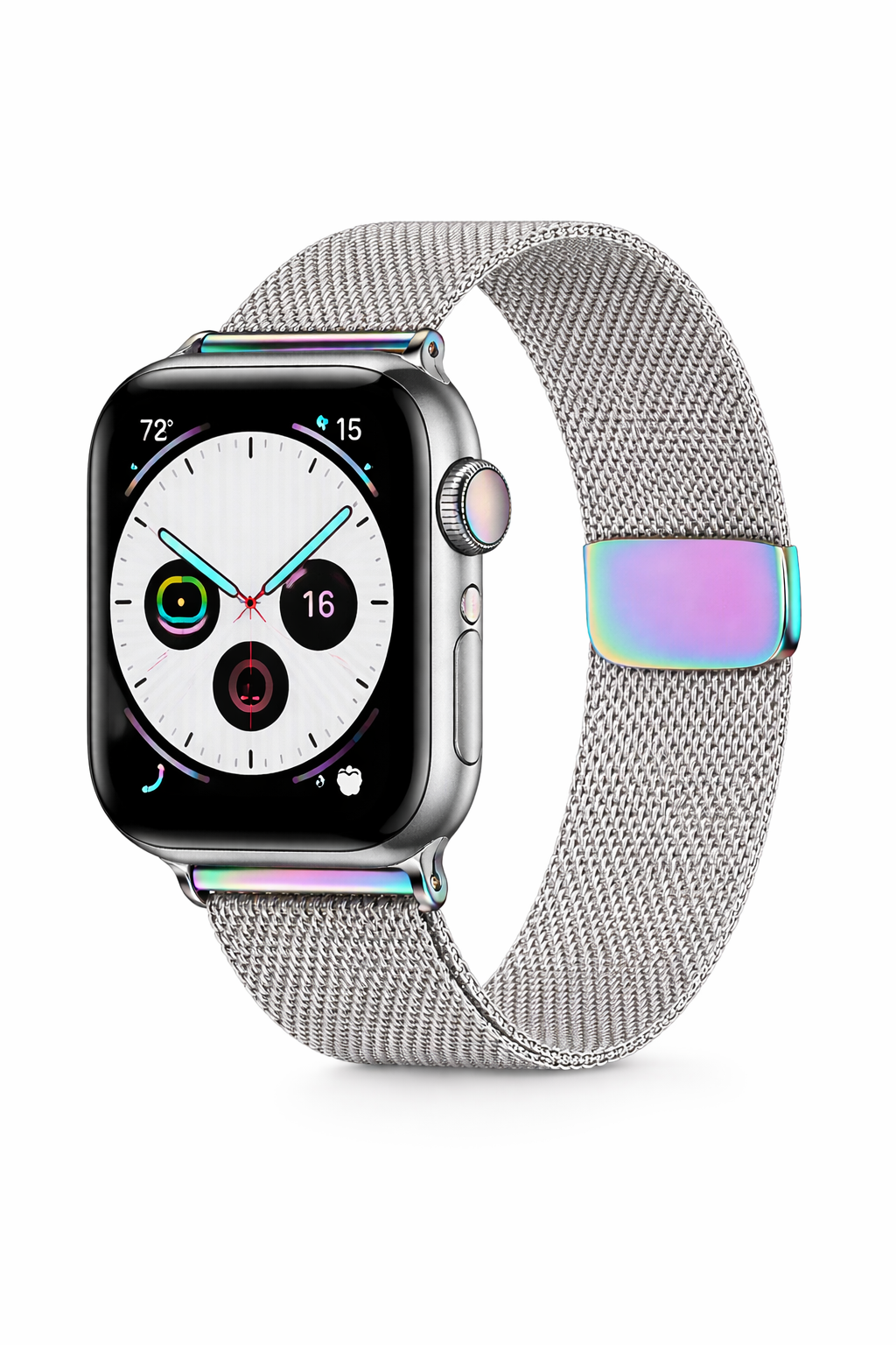 Bracelet Mesh Milanais Colourful pour Apple Watch - Band Magnétique en Acier