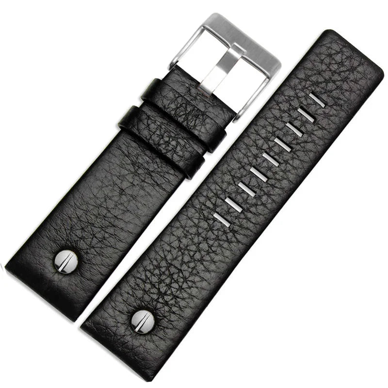 Genuine Leather Watch Strap 22 24 26 27 28 30 32mm, for Diesel DZ7370 DZ7313 DZ7413 DZ7257, leather watch band