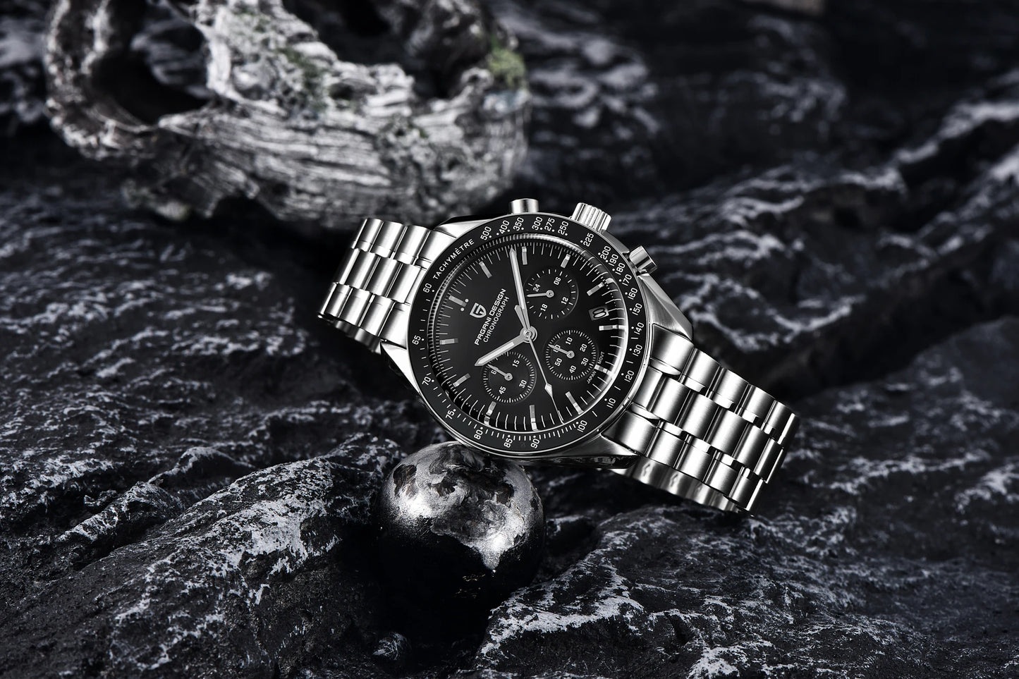 Orologio da uomo 40mm Cronografo al quarzo - PAGANI DESIGN Date AR Sapphire Sport