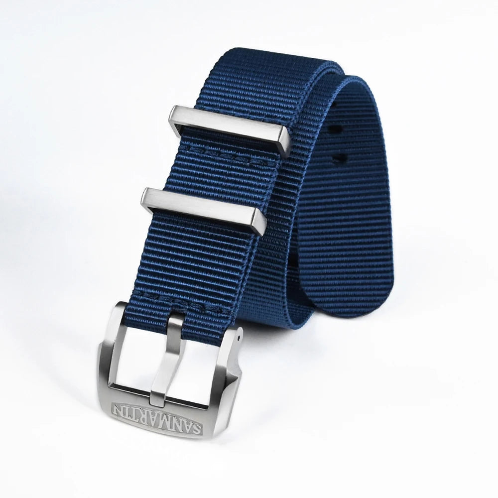 San Martin High Quality Nylon Military Pilot Watch Strap 20mm 22mm Universal Type Sport Paratrooper Bracelet Watch Parts