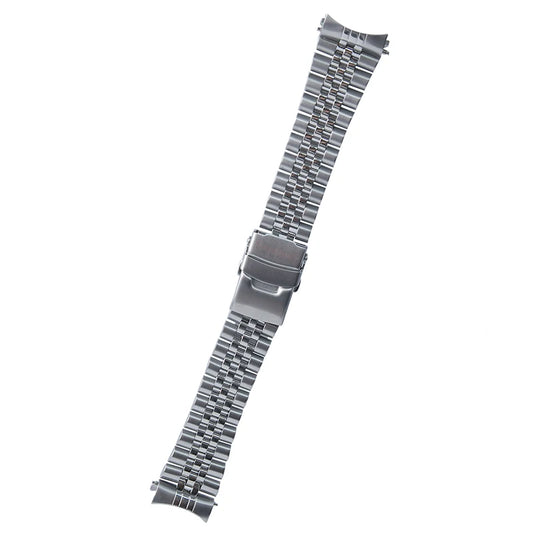 Bracciale in acciaio inossidabile solido Oyster per immersioni subacquee, doppia struttura di blocco di sicurezza, SKXHouseSKX009, 22mm