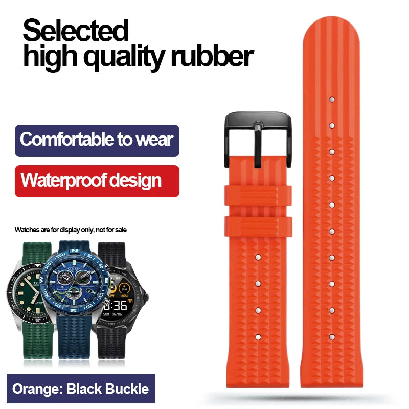 Pour Seiko IWC montre bracelets de montre en Silicone Sharkey MM300 SBDX001 6105 Bracelet étanche Bracelet gaufré en caoutchouc souple 20MM 22MM