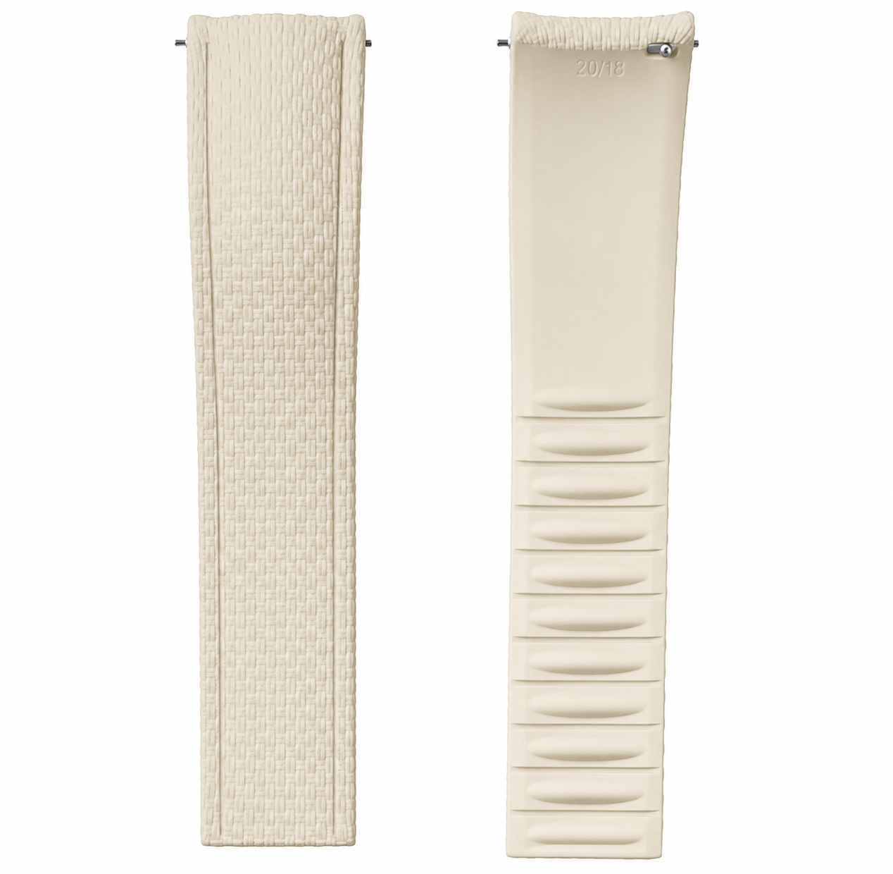 FKM Rubber Watch Strap - SAILCLOTH Texture / Curved & Quick Release / CTS - Buckle not included