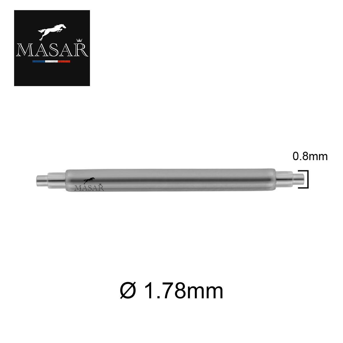 Masar Barrette à ressort Ø 1,78mm bracelet de montre XDS Inox 316L - 2 Pcs