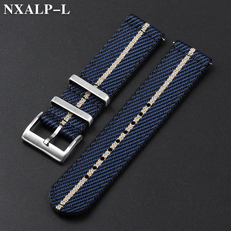 Men's Military Nylon Watch Strap for Seiko for Omega Universal Quick Release Watchband Sport Canvas Smart Watch Band 20mm 22mm