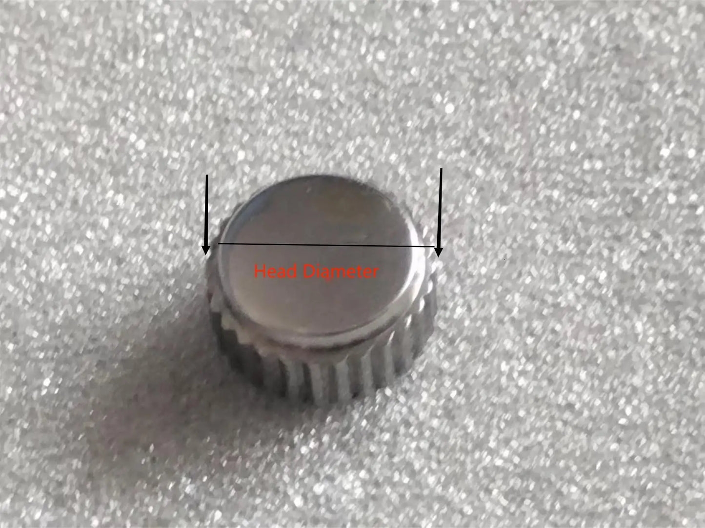 Couronne de montre en acier couleur argent, diamètre de tête 3.5mm-7mm avec Tube plat pour la réparation de montres L4429, 1 pièce
