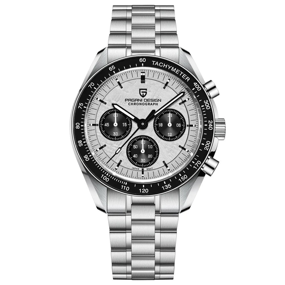 Orologio da uomo 40mm Cronografo al quarzo - PAGANI DESIGN Date AR Sapphire Sport