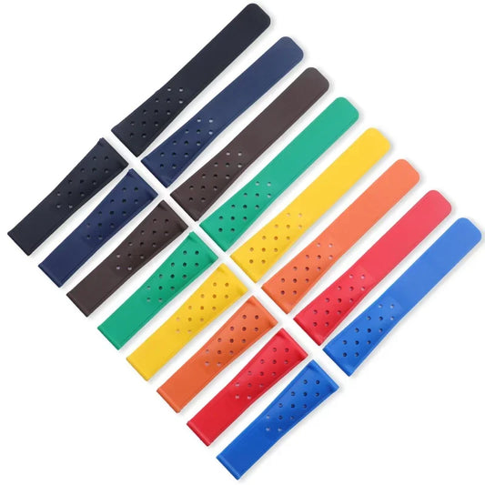 Bracelet de montre en Silicone respirant, 20mm 22mm, pour TAG, pour Heuer F1 CAZ201, universel, en caoutchouc, boucle pliante