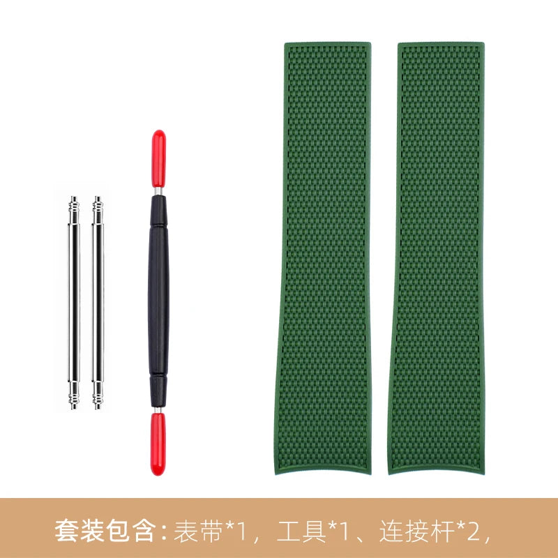 Rubber and silicone watch strap, 21mm, for Longines, Quest, Hydroquest, L3, waterproof belt, folding buckle, accessories