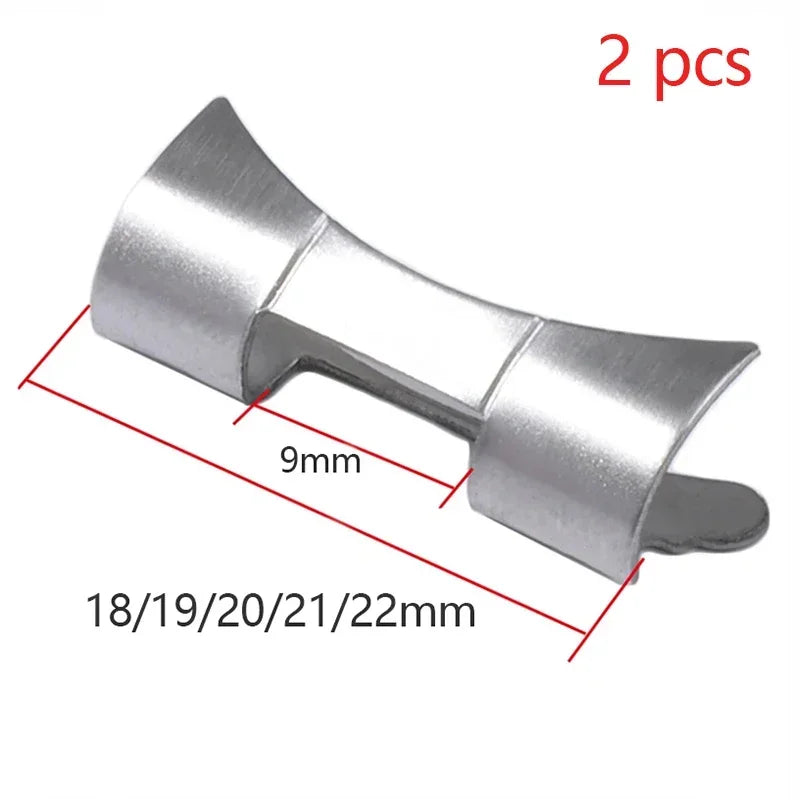 Connecteurs de bande en acier inoxydable, 2 pièces, pour huître jubilé, lien à extrémité plate incurvée pour Seiko SKX007 SKX009, adaptateur de sangle 18 22 21 20mm
