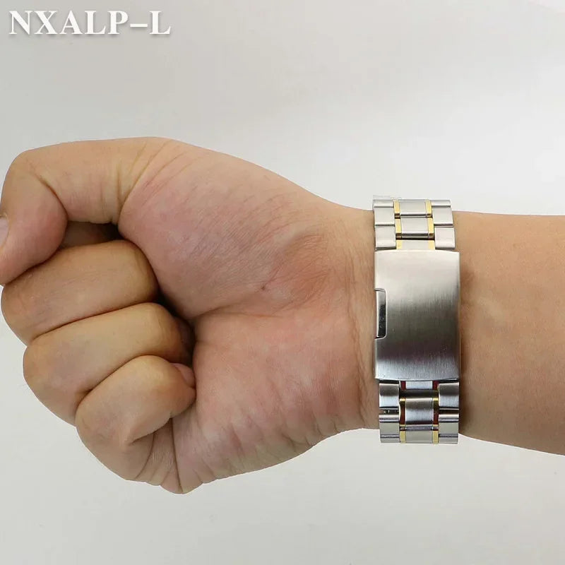 Bracelet de montre Arc en acier inoxydable pour Bracelet Omega Seamaster pour Seiko SKX007/009 Bracelet universel en métal massif 14/16/18/20/22/24mm