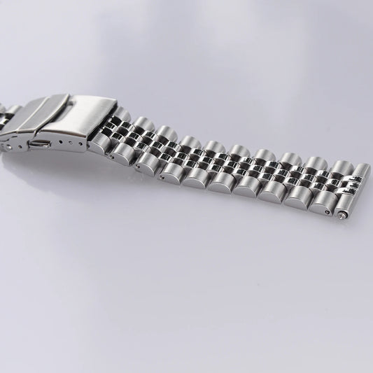 Bracelet de montre Jubilee à extrémités plates en acier inoxydable de 22 mm pour Seiko SBBN031/SNE497