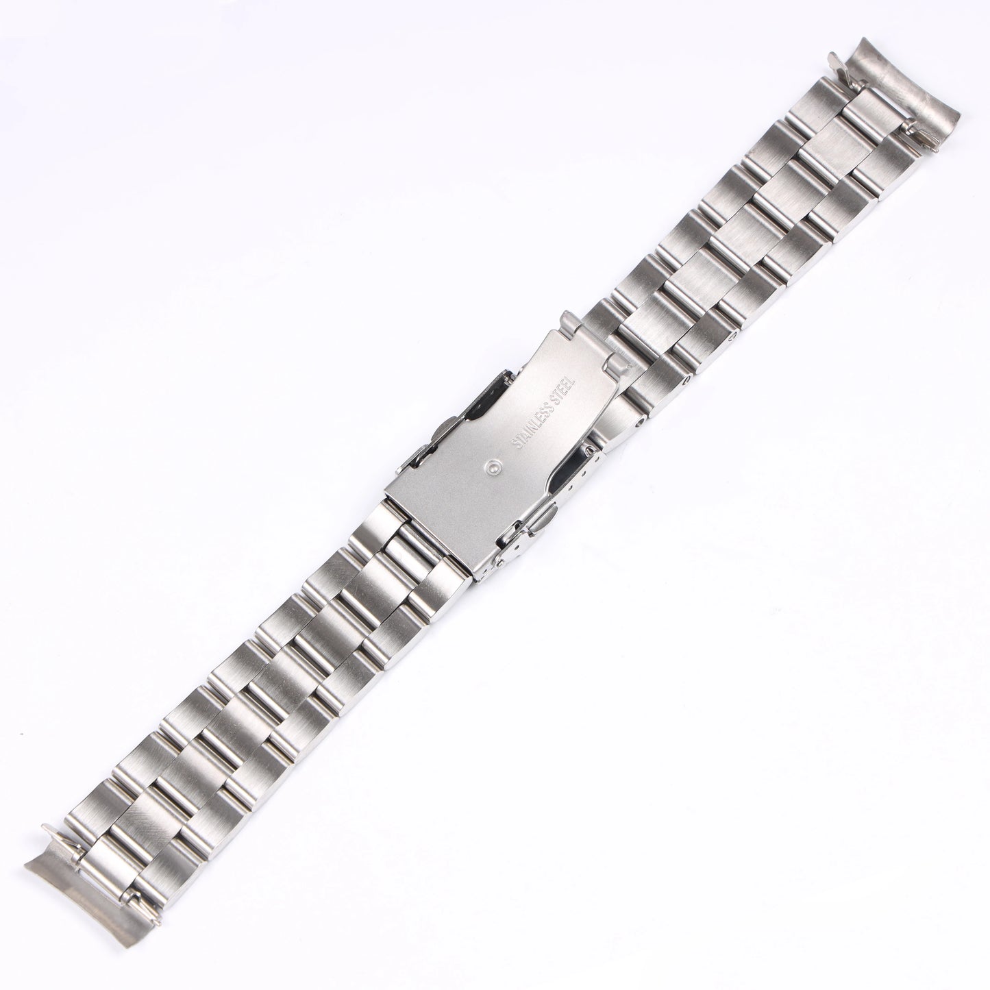 Cinturino per orologio in acciaio inossidabile spazzolato color argento da 22 mm, solido, per Seiko SKX007 SKX009 SRPA21 SRPC25 SRPA21 SRP777 con estremità curva