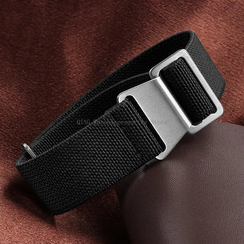 18/20/22mm French Troops Parachute Bag Men Women Sport Elastic Nylon Straps Universal Watch Band Sport Smart Watch Belt