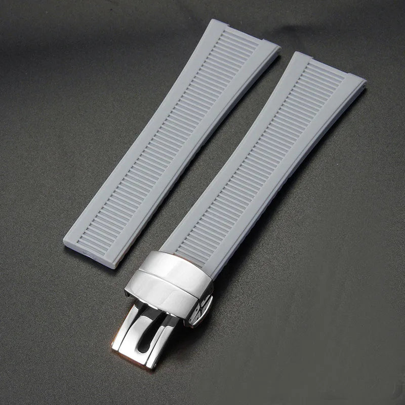 High Quality Watch Strap for Patek Philippe Nautilus Series 5711/5712/5980, Waterproof Silicone Watchband, 25-13mm Butterfly Buckle