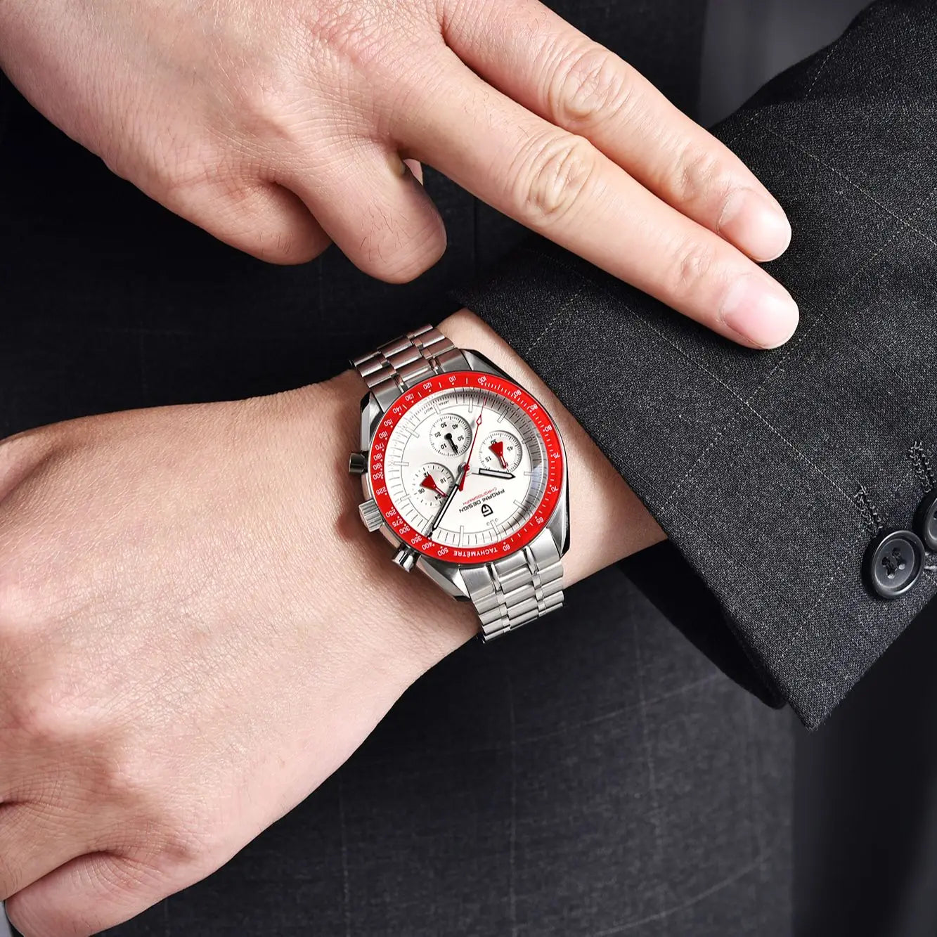 Orologio da uomo 40 mm Cronografo al quarzo - PAGANI DS AK Project AR Sapphire Date Sport