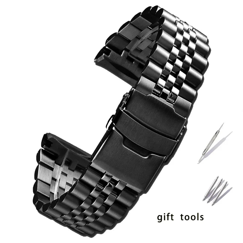 Bracelet en acier inoxydable massif pour montre Seiko, série abalone turtle srpa21 srp777 srpc25 srp773, bracelet de montre 22mm