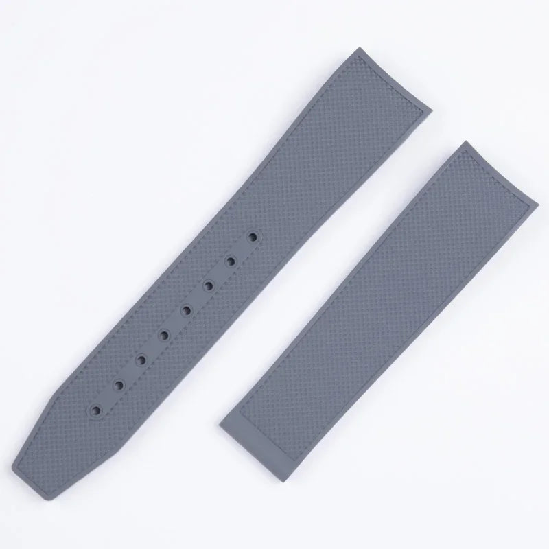 Cinturino per orologio Longines HydroConquest L3.781/782/642/742, chiusura deployante, nuovo, estremità curva 21 mm, caucciù fluorurato FKM