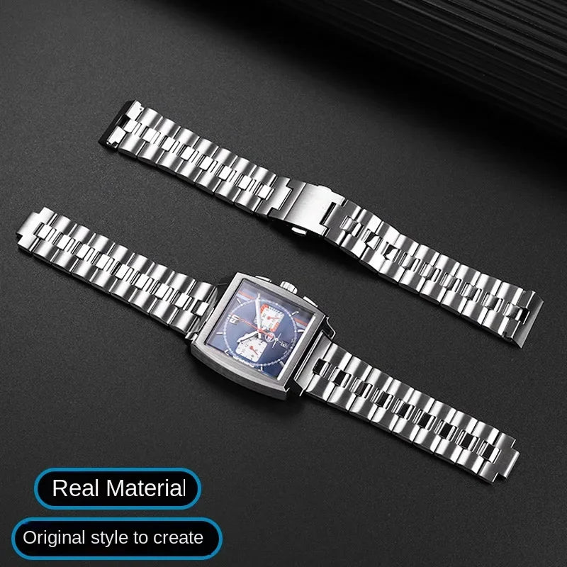 Hochwertiges Armband aus massivem Edelstahl für Tag Heuer Monaco CBL2111 CBL2180 CBL2113 CBL2115 BA0644, silbernes Uhrenarmband 22mm