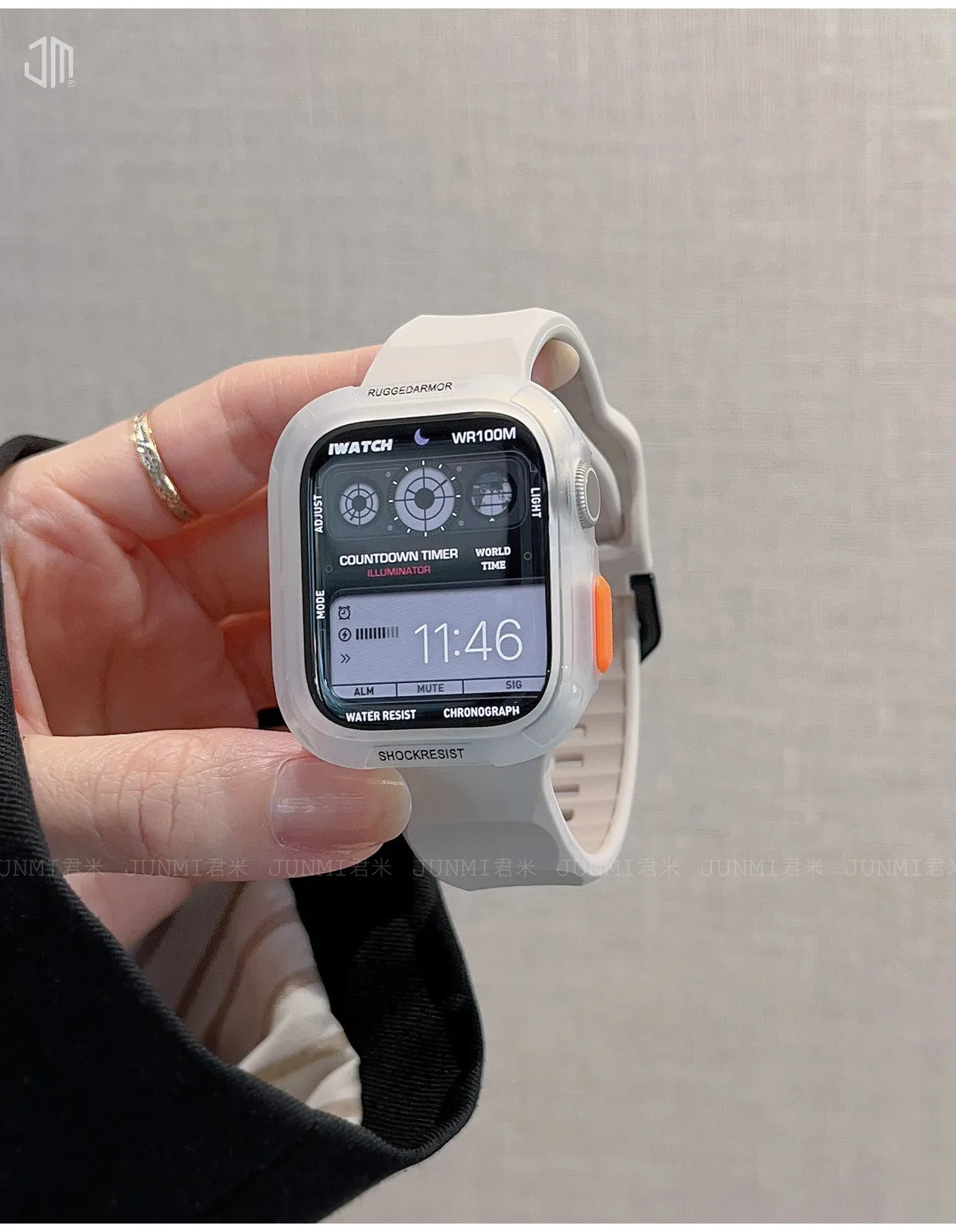 Cinturino in silicone liquido + cover in TPU per iWatch 10 9 8 SE 7 6 per Apple Watch 42MM 46MM 49MM