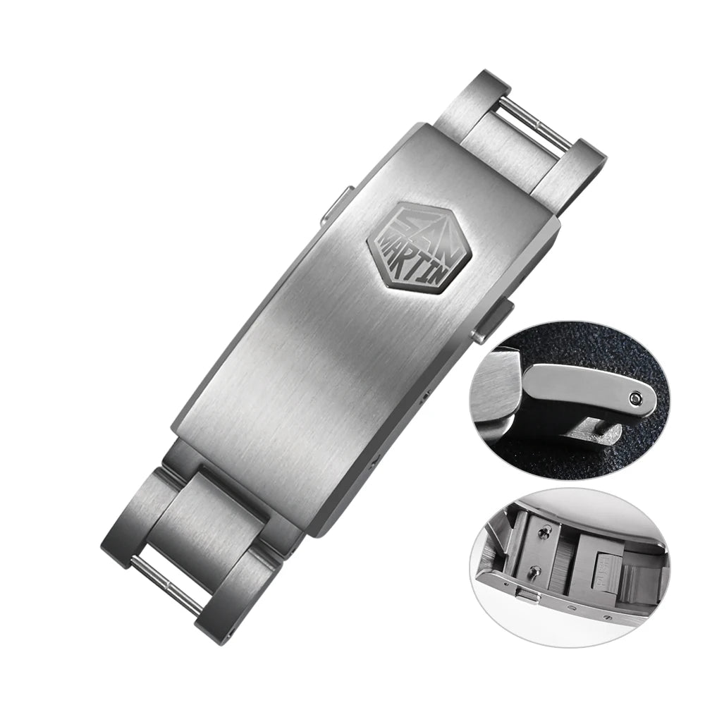 San Martin - Chiusura regolabile per cinturino di orologio, non universale, modello specifico da 16 mm