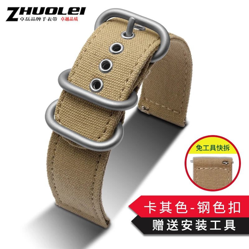 Waterproof Nylon Canvas Watch Strap for Men's Watch Band for Timex Tissot Speed Hamilton Watchband 18mm 20mm 22mm 24mm
