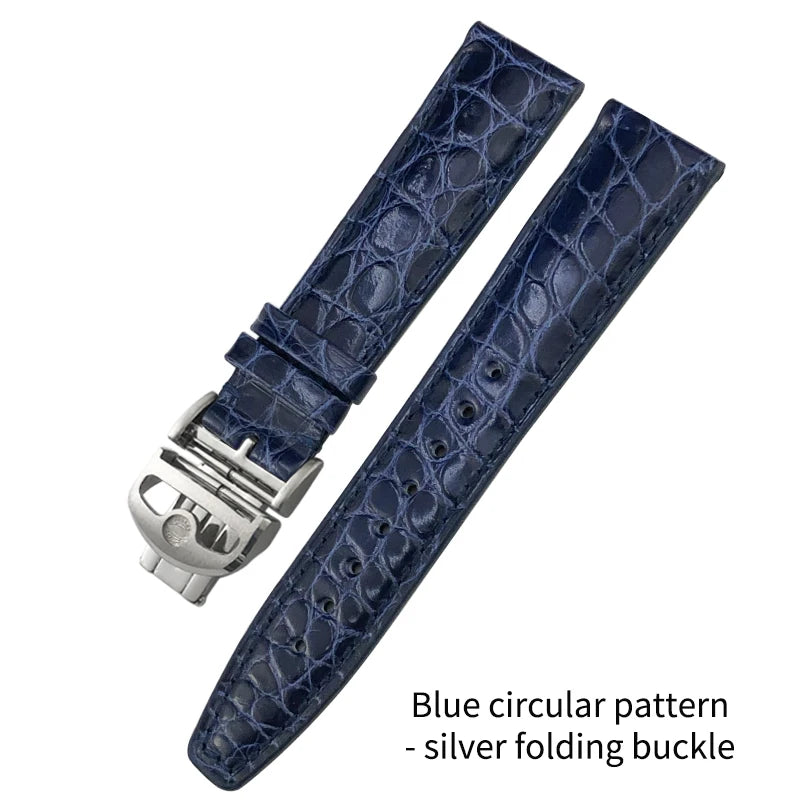 Cinturino per orologio americano in vera pelle di coccodrillo, 20mm 21mm 22mm, per orologi da pilota IWC Mark XVIII Portofino