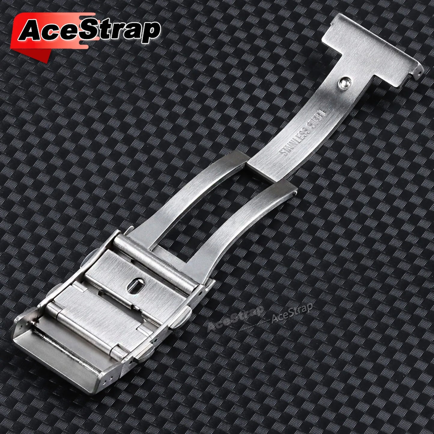 Fibbia per orologio in acciaio inossidabile 316L, 22mm 20mm 18mm 14mm 16mm, pulsante per orologio evolutivo, cinturino doppio pieghevole, chiusura, accessori di lusso
