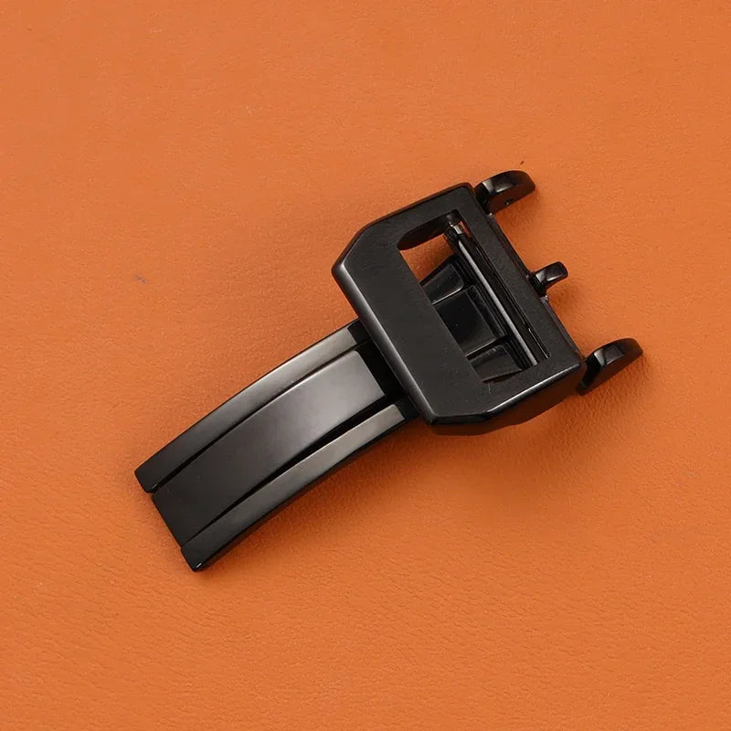 Fermoir pliant en acier inoxydable de haute qualité, boucle de montre en or et or Rose pour bracelet de montre IWC 18mm