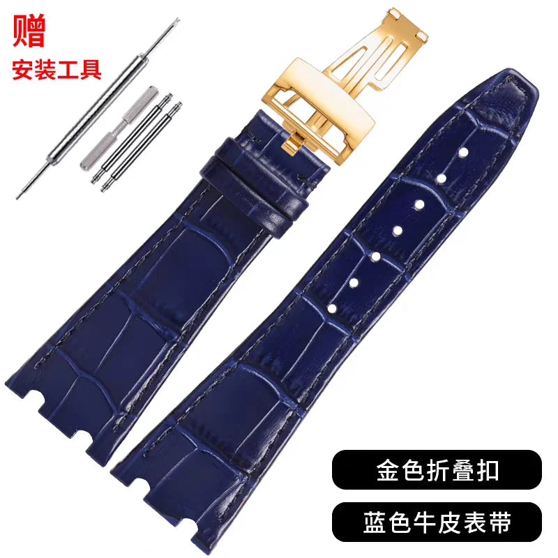 Bracelet de montre en cuir véritable pour Audemars Piguet Royal Oak Offshore AP 15400/15500/26331, Bracelet de remplacement pour hommes et femmes, 26mm