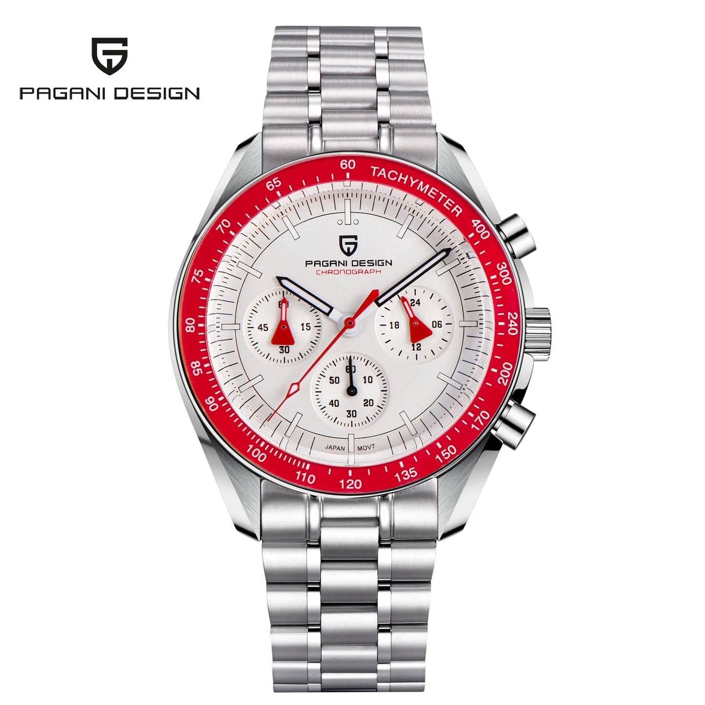 Orologio da uomo 40mm Cronografo al quarzo - PAGANI DS V5 PD1701 Sport AR Sapphire