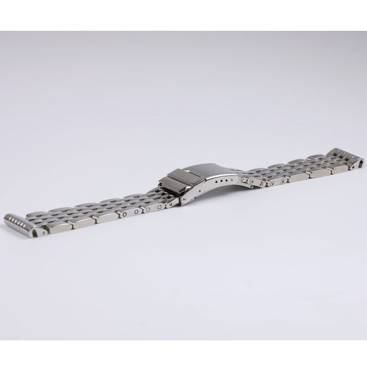 Solid Polished Silver Stainless Steel Watch Bracelet, 22 24mm, for Breitling Super Ocean Avenger, Deployment Clasp