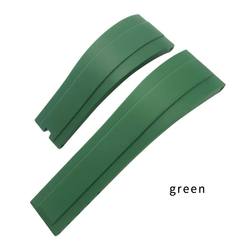 Cinturino per orologio in caucciù naturale morbido da 20 mm 21 mm, compatibile con Rolex Daytona Oyster Perpetual, nero, blu, verde, cinturino di ricambio