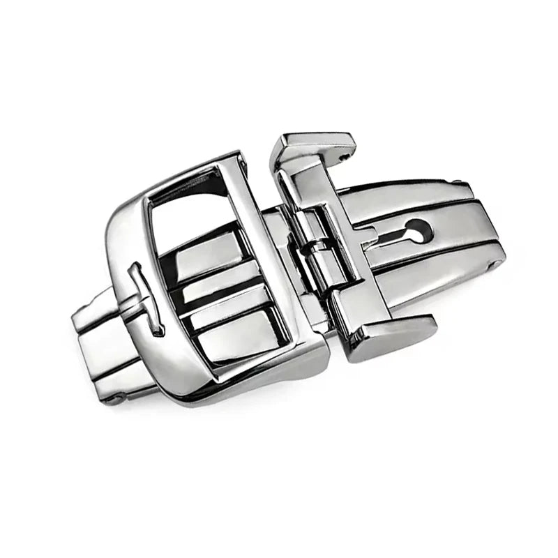 316L Stainless Steel Butterfly Clasp, 18mm, for Jaeger LeCoultre Master, Leather Watch Strap, Rose Gold, Buckle Accessories