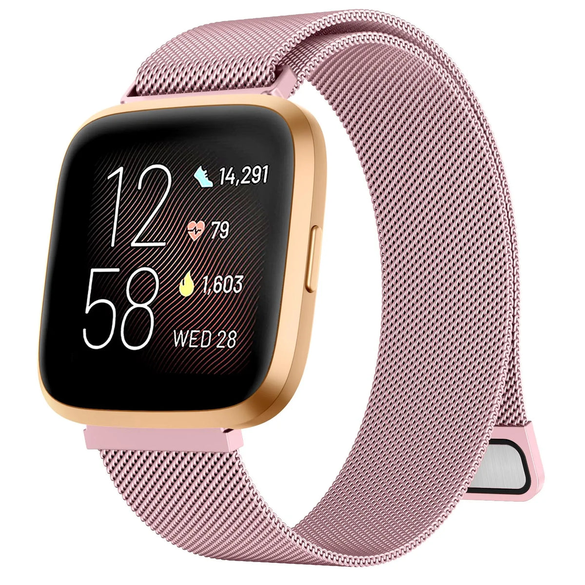 Bracelet magnétique en métal pour Fitbit Versa 1/Versa 2/versa 3/Versa 4, Bracelet pour Fitbit Versa Lite/Sense 2