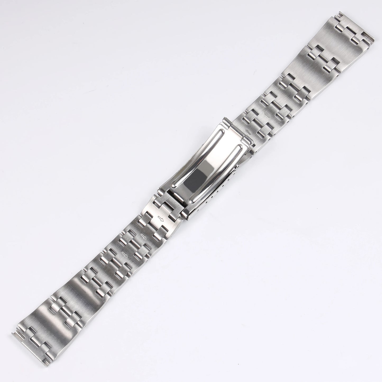 Bracelet de montre vintage en acier inoxydable brossé argenté 19*21mm, bracelet en métal pour SEIKO Bell Matic 4006-6002
