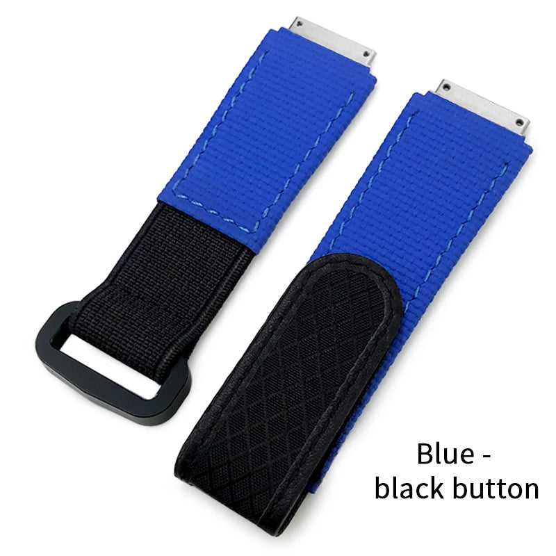 Fluororubber elastic nylon watch strap for Richard Mille RM67-01 67-02 RM011 RM030 RM59-01 RM007 035, custom FMK DIY strap