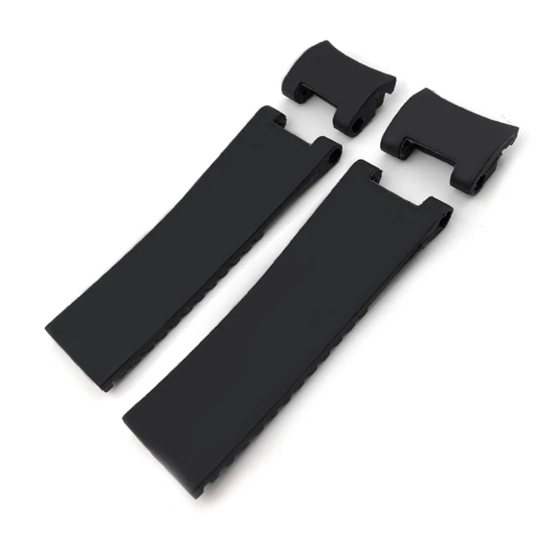 Correa de reloj de caucho de silicona de 22 mm compatible con Ulysse Nardin DIVER 263, negro, marrón, azul, 25*12 mm, impermeable