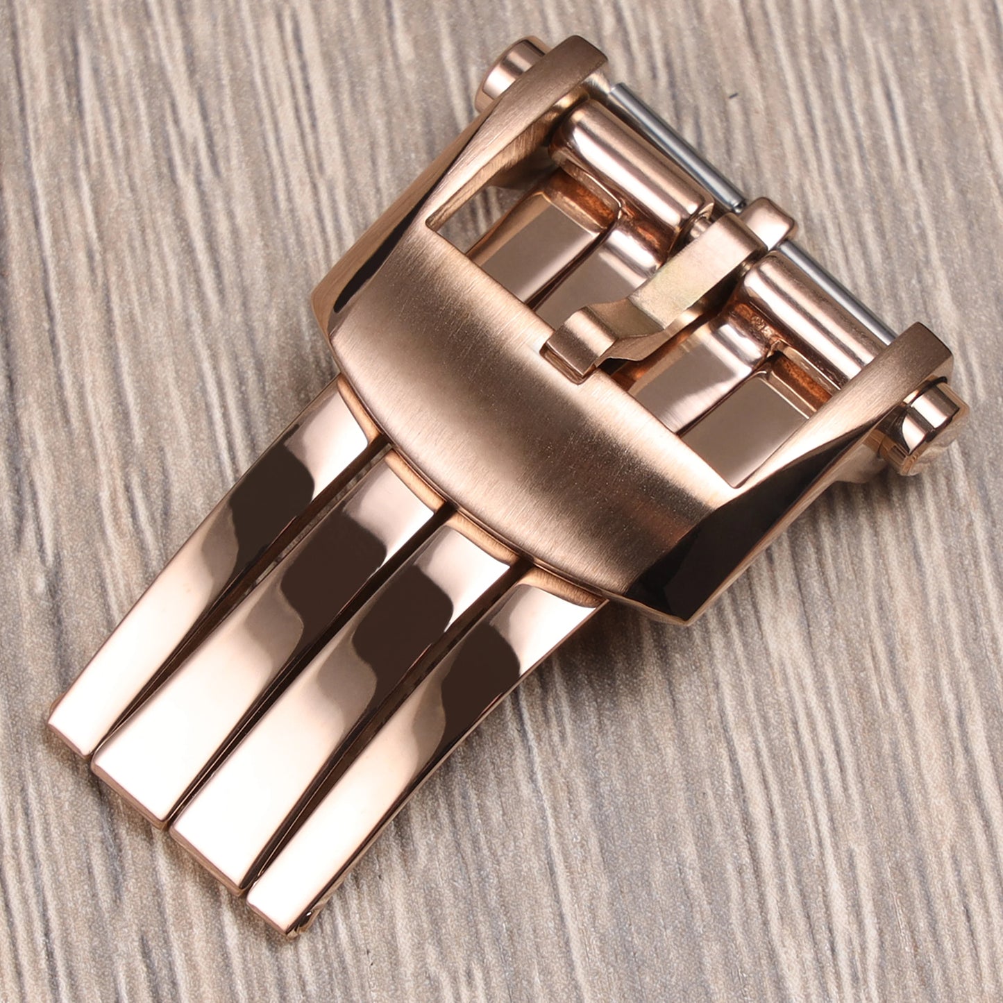 Fermoir de montre déployant en acier inoxydable massif argenté, noir et or rose, 22, 18, 20 mm, pour Breitling, accessoire boucle pliante en métal
