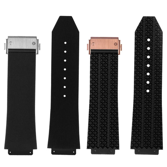 Cinturino per HUBLOT BIG BANG serie classica, 17mm-25mm, in gomma nera e blu, accessori per orologi in silicone impermeabile