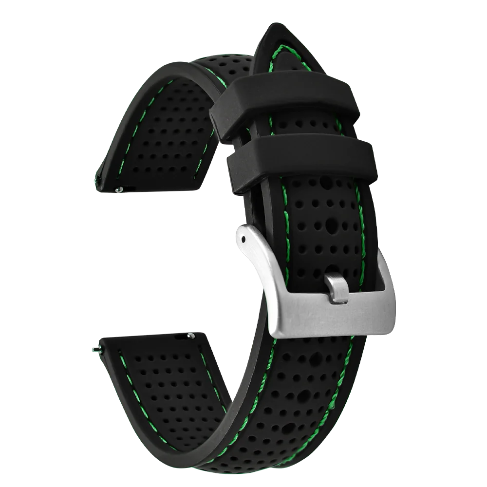 Men's Silicone Sport Bracelet, 18mm 20mm 22mm, Waterproof Rubber Replacement Strap for Samsung S3 Huawei Watch GT2 46mm Amazfit GTR