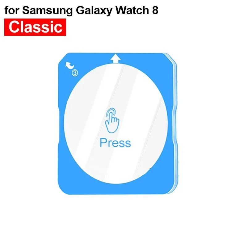 Protecteur d'écran en verre trempé pour Samsung Galaxy Watch 8 40mm 44mm, Film de protection classique, Kit d'installation à alignement automatique