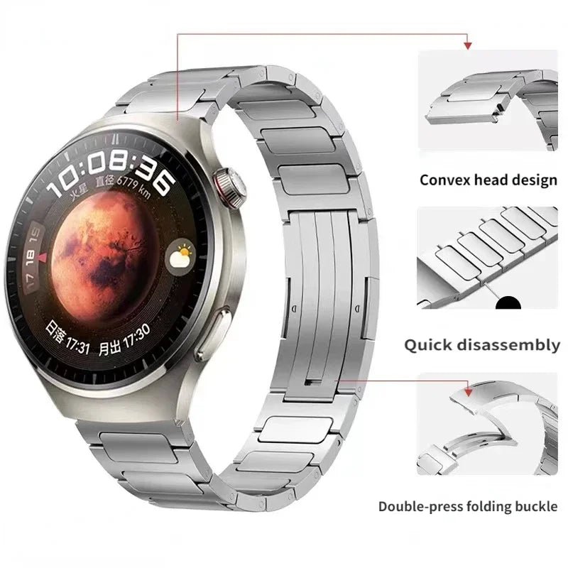 Cinturino in titanio da 22 mm per OnePlus Watch, 46 mm/3/2/2R, traspirante, di lusso, per OPPO 4 Pro-X-X2/Realme Watch S2-2 3S Pro